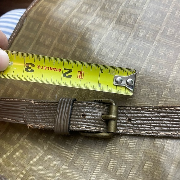 VINTAGE FENDI Zucchino Brown Monogram Coated Canvas Shoulder Messenger Bag - Picture 11 of 15